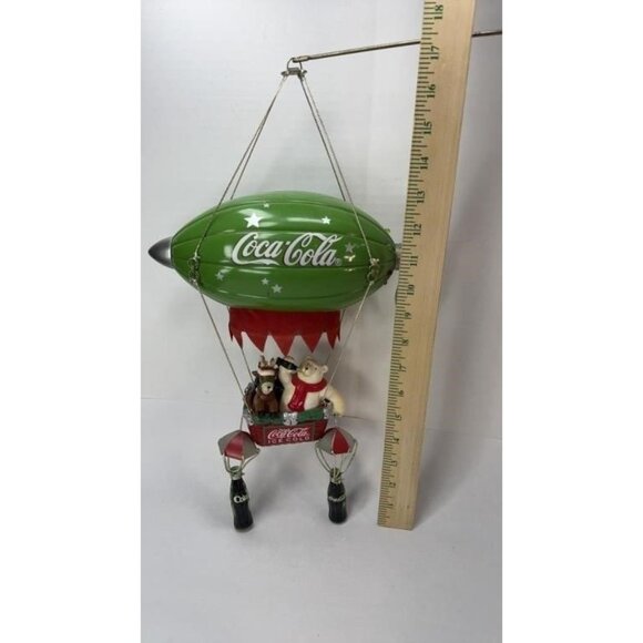 Coca-Cola Mobile Polar Bear Magical Ride Around The World BLUE Blimp Zephyr 32" - Picture 4 of 8
